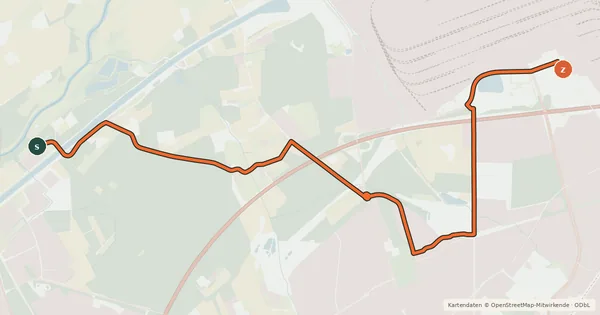 Kartenübersicht der Radroute Radroute 68-75