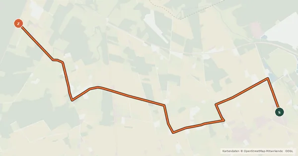 Kartenübersicht der Radroute Radroute 68-89