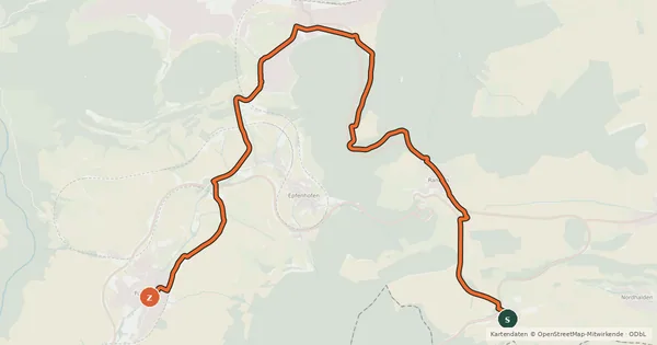 Kartenübersicht der Radroute Radroute 69-70