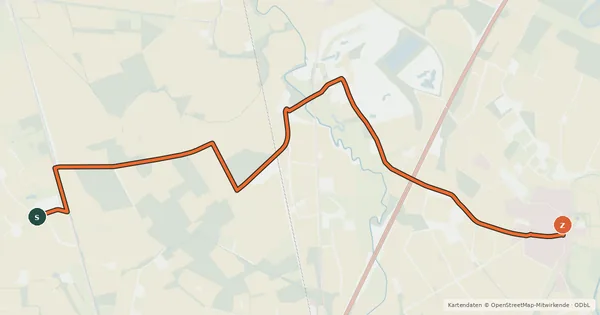 Kartenübersicht der Radroute Radroute 69-70