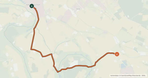 Kartenübersicht der Radroute Radroute 69-80