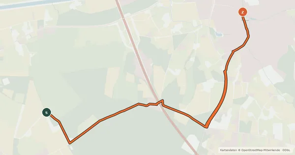 Kartenübersicht der Radroute Radroute 69-91