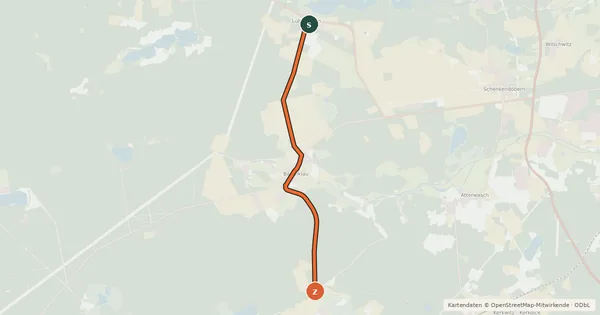 Kartenübersicht der Radroute Radroute 7-45
