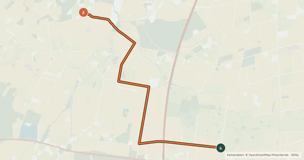 Kartenübersicht der Radroute Radroute 70-71