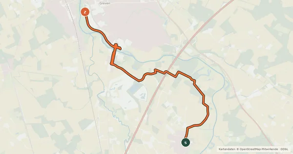Kartenübersicht der Radroute Radroute 70-71