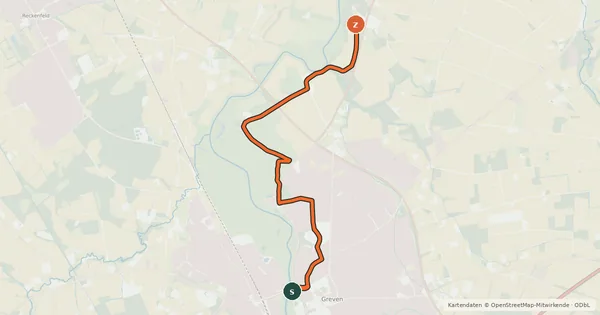 Kartenübersicht der Radroute Radroute 72-76