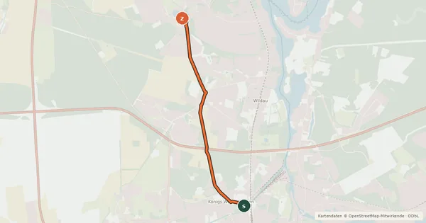Kartenübersicht der Radroute Radroute 72-77