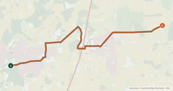 Kartenübersicht der Radroute Radroute 72-79