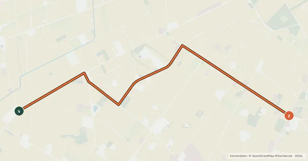 Kartenübersicht der Radroute Radroute 72-90