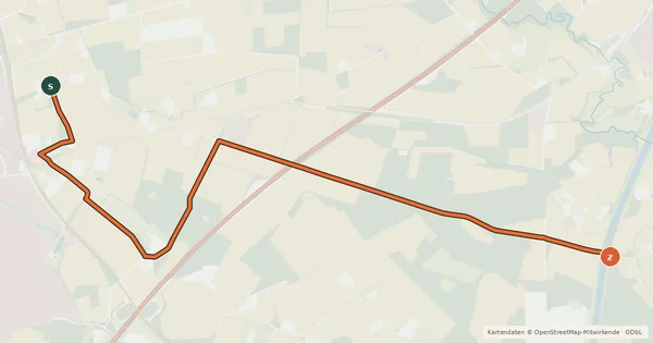 Kartenübersicht der Radroute Radroute 73-77