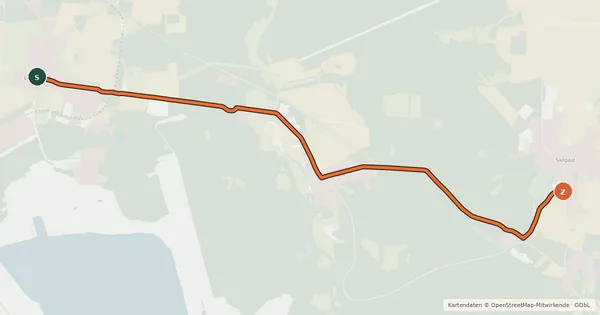 Kartenübersicht der Radroute Radroute 73-97