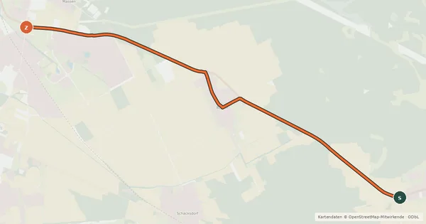 Kartenübersicht der Radroute Radroute 74-75