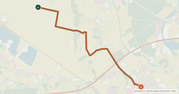 Kartenübersicht der Radroute Radroute 74-80