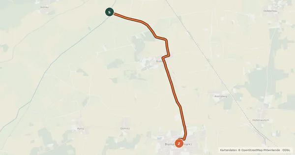 Kartenübersicht der Radroute Radroute 74-99