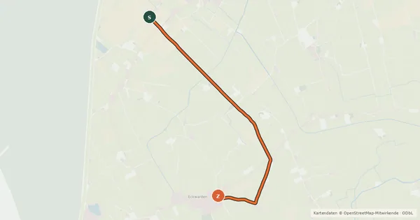 Kartenübersicht der Radroute Radroute 75-97