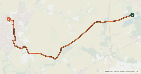 Kartenübersicht der Radroute Radroute 76-79