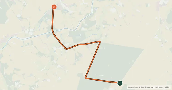 Kartenübersicht der Radroute Radroute 77-80