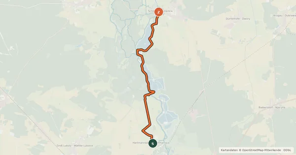 Kartenübersicht der Radroute Radroute 78-88