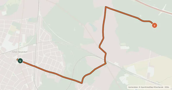 Kartenübersicht der Radroute Radroute 81-83