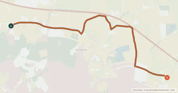 Kartenübersicht der Radroute Radroute 86-87
