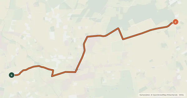 Kartenübersicht der Radroute Radroute 87-88