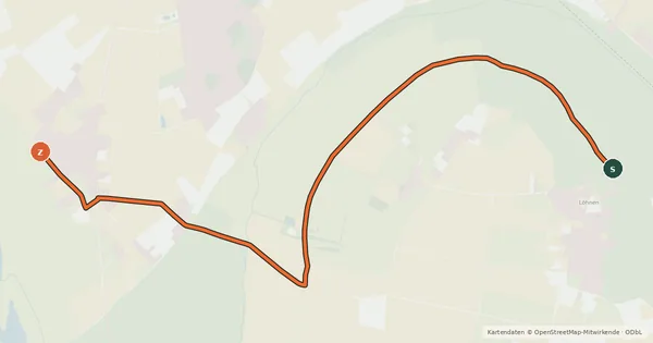 Kartenübersicht der Radroute Radroute 87-89
