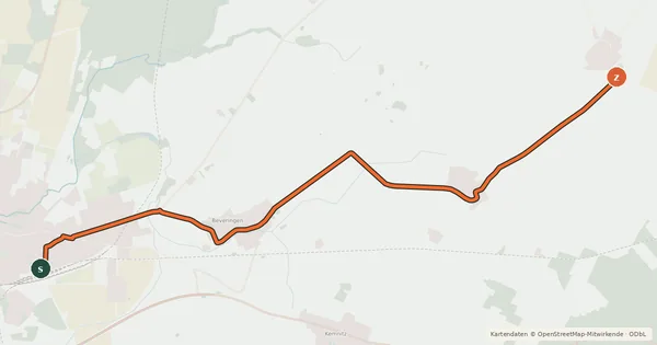 Kartenübersicht der Radroute Radroute 87-99