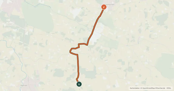 Kartenübersicht der Radroute Radroute 9-19