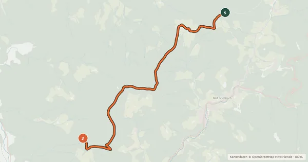 Kartenübersicht der Radroute Radroute BP22-OP18