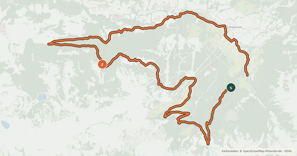 Kartenübersicht der Radroute Radroute D