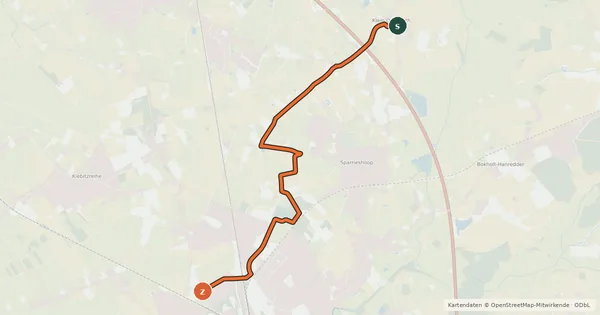 Kartenübersicht der Radroute Radroute Ela63-Elm22