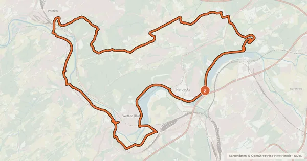 Kartenübersicht der Radroute Radroute EN3