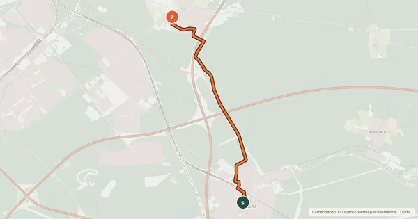 Kartenübersicht der Radroute Radroute Feucht-Fischbach