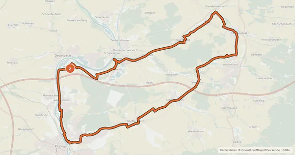 Kartenübersicht der Radroute Radroute Gartenland-Tour