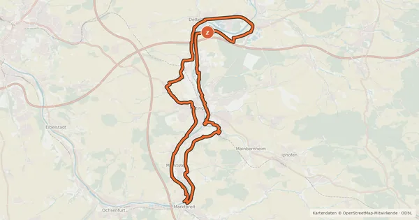 Kartenübersicht der Radroute Radroute Genießer-Tour