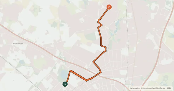 Kartenübersicht der Radroute Radroute Hal33-Pau61