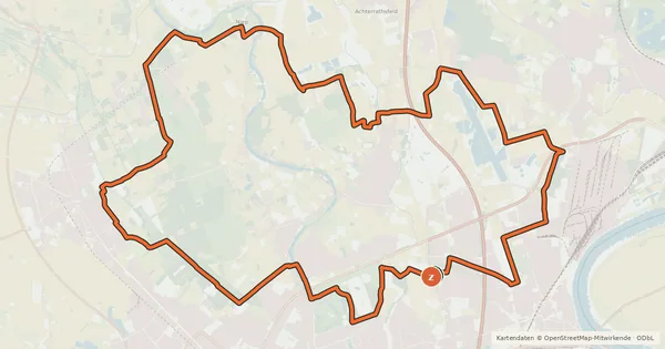 Kartenübersicht der Radroute Radroute Krefeld R3