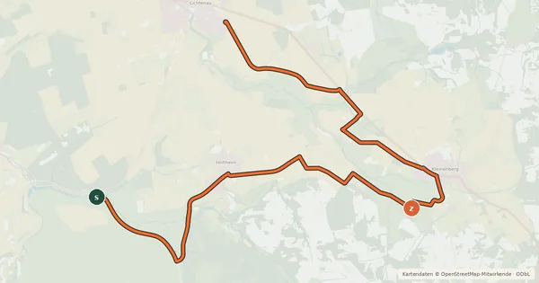 Kartenübersicht der Radroute Radroute Li4