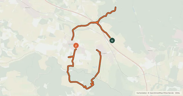 Kartenübersicht der Radroute Radroute LK GÖ V123