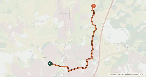 Kartenübersicht der Radroute Radroute Pau61-PAU97