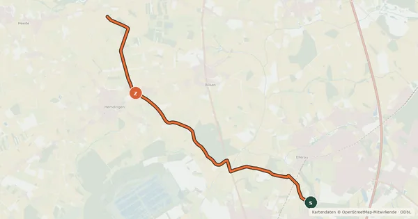 Kartenübersicht der Radroute Radroute Qui10-Ran39