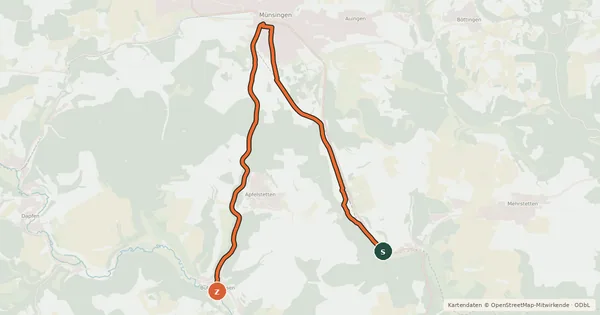 Kartenübersicht der Radroute Radroute R 8