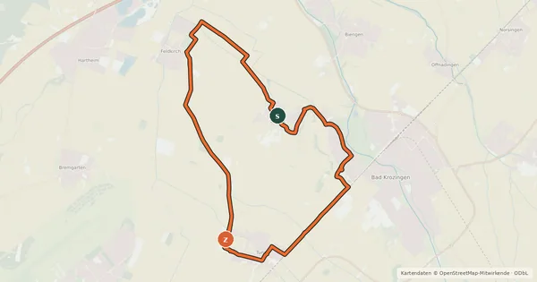 Kartenübersicht der Radroute Radroute R1