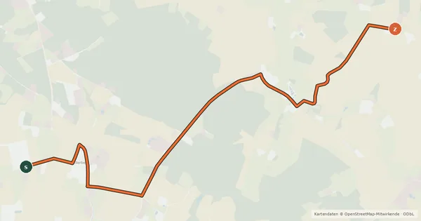 Kartenübersicht der Radroute Radroute RB Nord