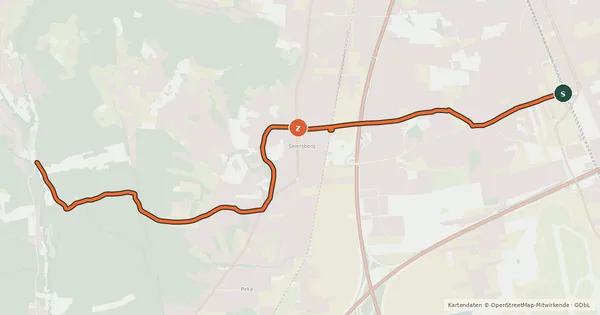 Kartenübersicht der Radroute Radroute SR1