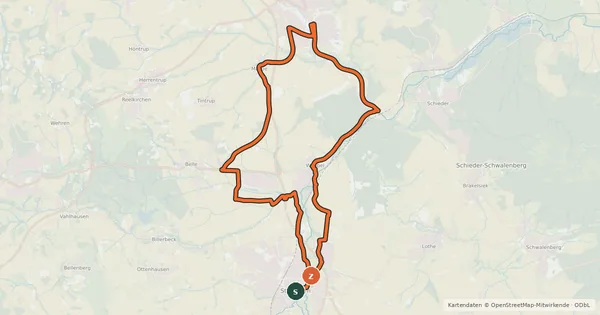 Kartenübersicht der Radroute Radroute Steinheim 10 Alte Bahnlinie Tour