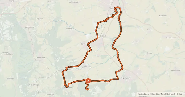 Kartenübersicht der Radroute Radroute Steinheim 7 Telegraphen Tour