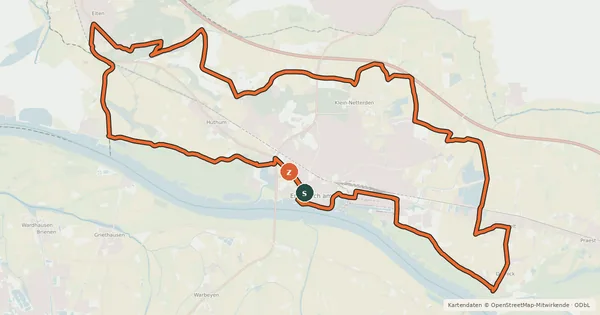 Kartenübersicht der Radroute Radroute Tour 1