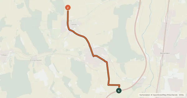 Kartenübersicht der Radroute Radroutennetz Landkreis GÖ R2