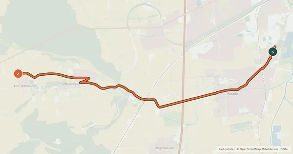 Kartenübersicht der Radroute Radroutennetz Landkreis GÖ R5